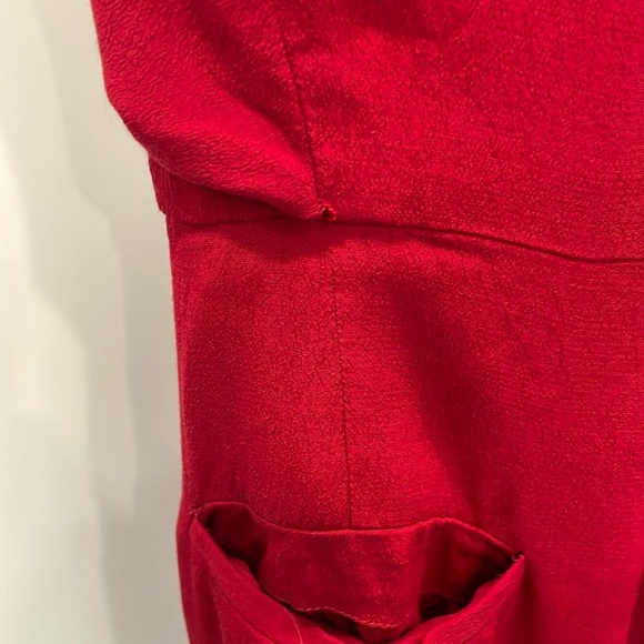 Maeve Grier Red Midi Wide Leg Jumpsuit - Picture 6 of 16